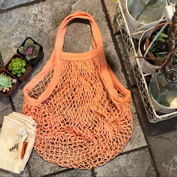 Handbags - ♻️FRENCH MARKET COTTON NET-SHORT HANDLE BA…
